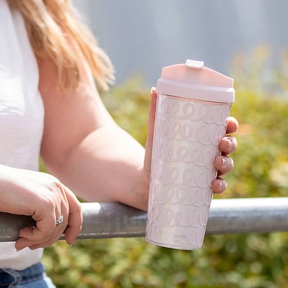 NWT kate spade new york Heart Knot Thermal Travel Mug - Picture 3 of 9